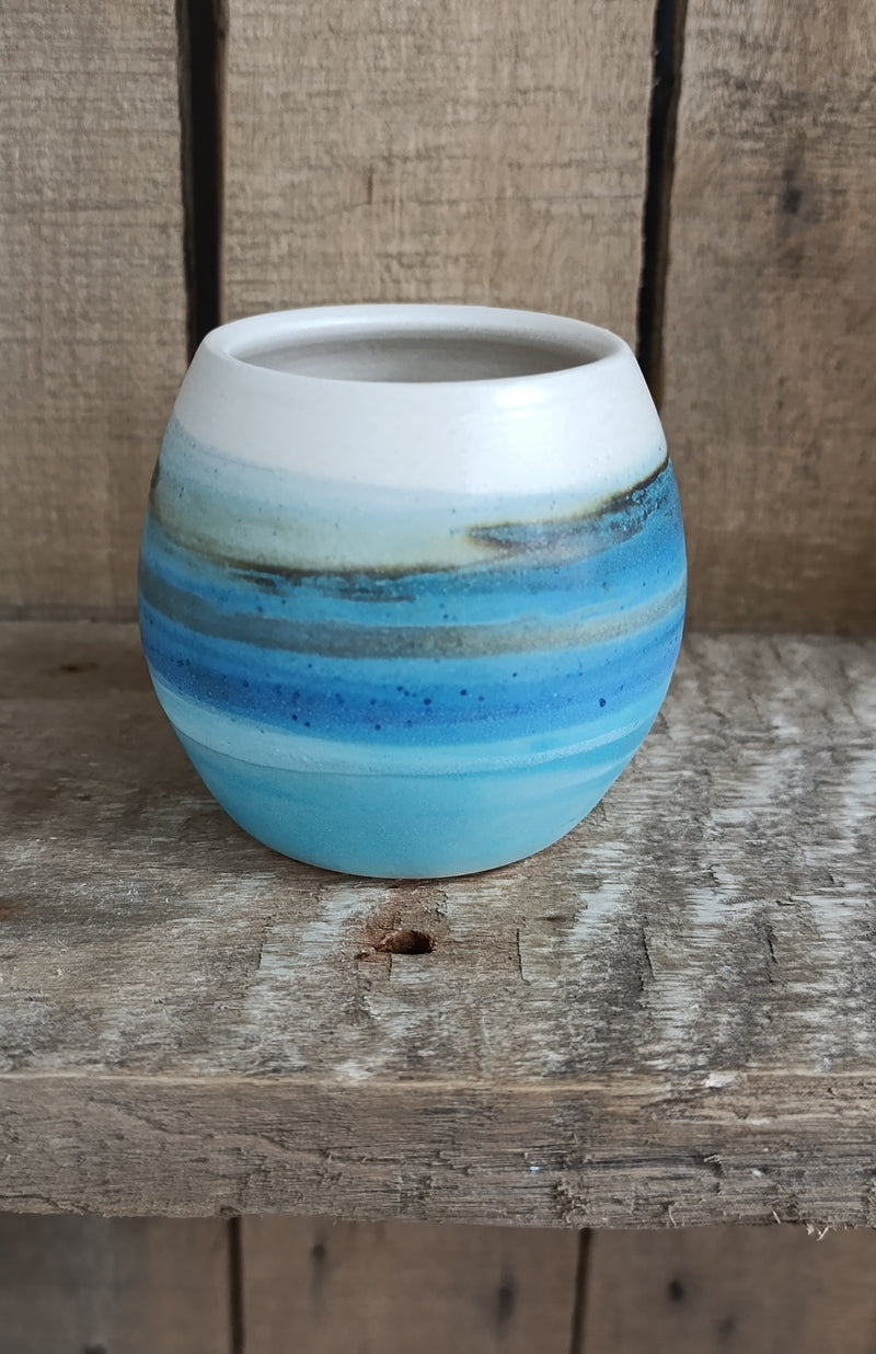 Hebridean Collection stoneware espresso tumbler/mini vase (VS134)