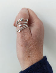 Sterling Silver 'roots' wrap ring
