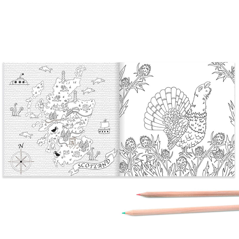 A to Z of Scotland colouring book