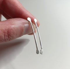Sterling Silver roots drop stud earrings