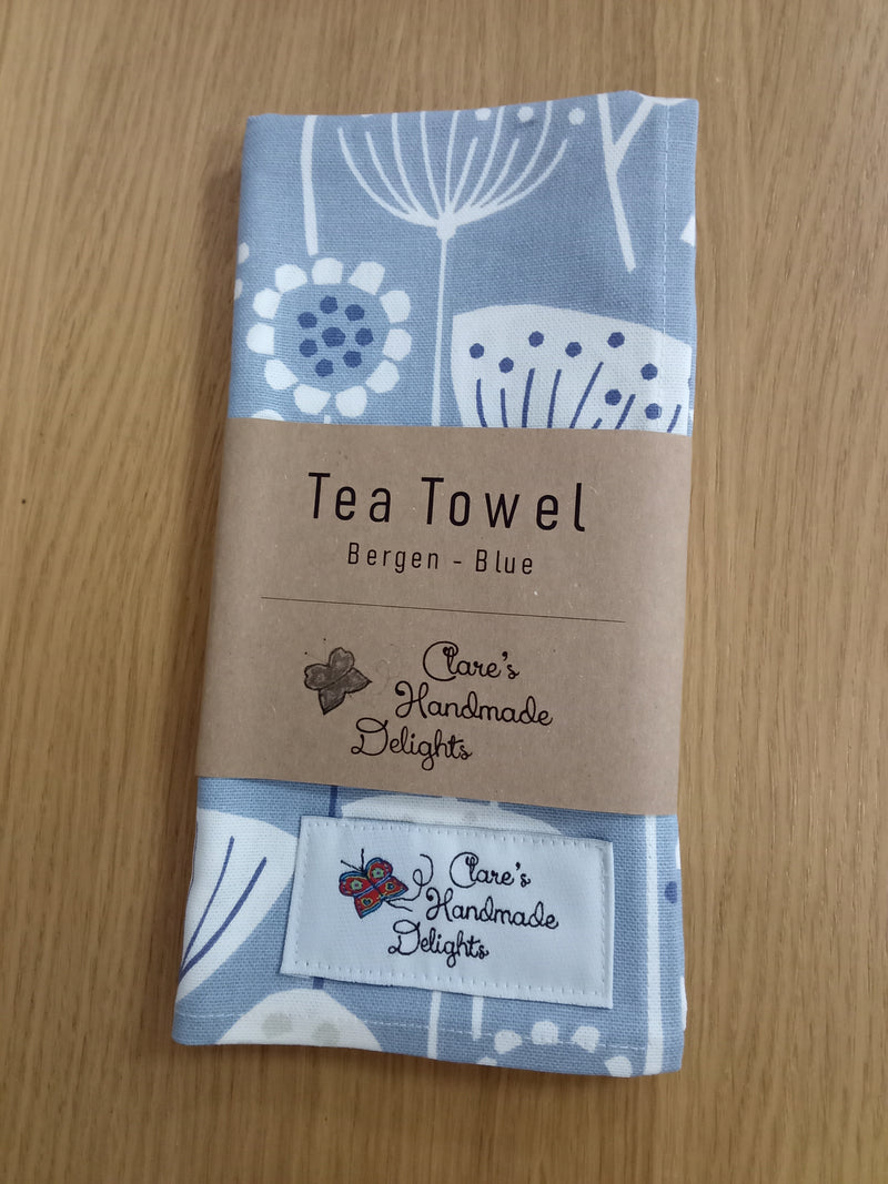 Tea towel - Bergen/blue print