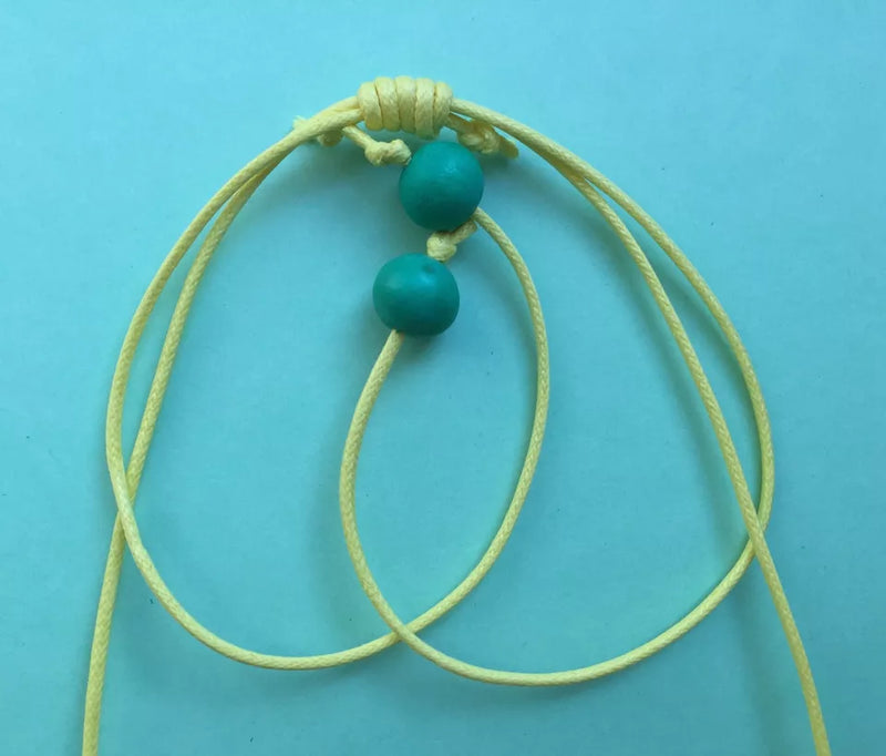 Statement bead necklace - yellow & green