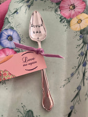 'Super Dad' hand stamped vintage teaspoon