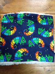 Kid's neck warmer/snood (4-11 years) - chameleon design