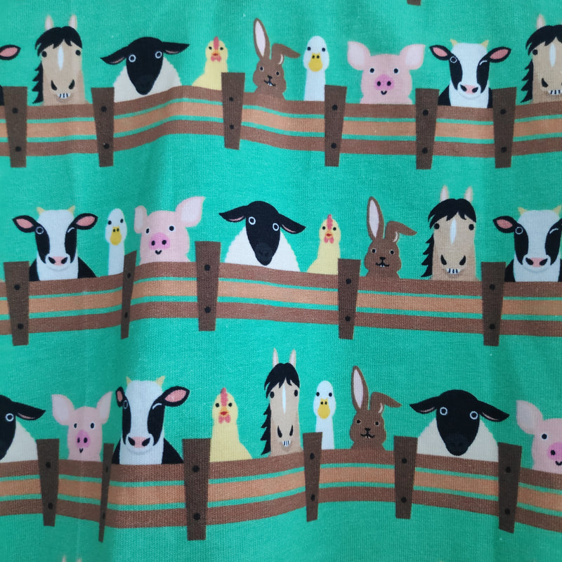 Long sleeved baby/child t-shirt - Farmyard animals print (6-12 months or 12-18 months)
