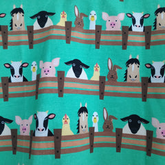 Long sleeved baby/child t-shirt - Farmyard animals print (6-12 months or 12-18 months)