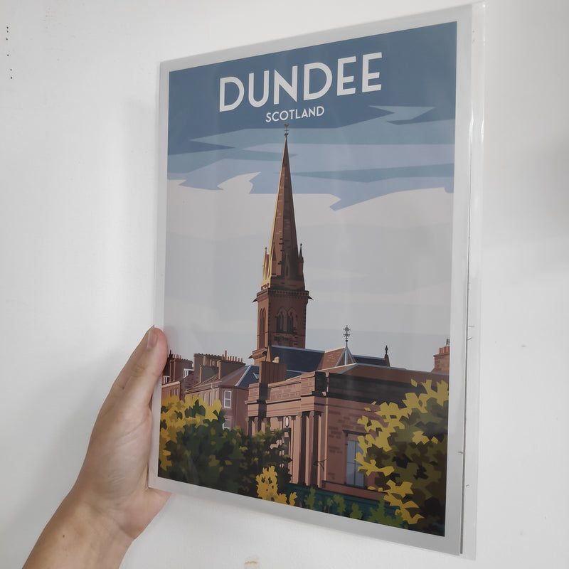 Dundee buildings A4 travel poster print