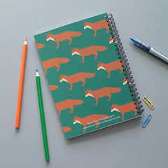 Fox wire bound lined notebook