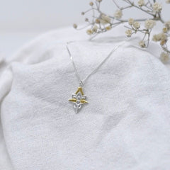 Sterling Silver & 22kt gold Luna Lotus pendant