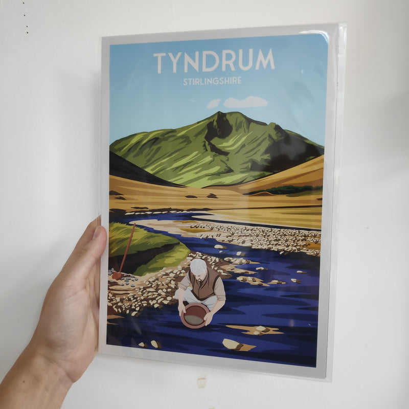 Tyndrum Stirlingshire A4 travel poster print