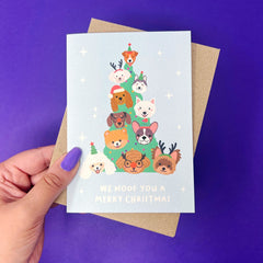 We Woof you a Merry Christmas dogs card
