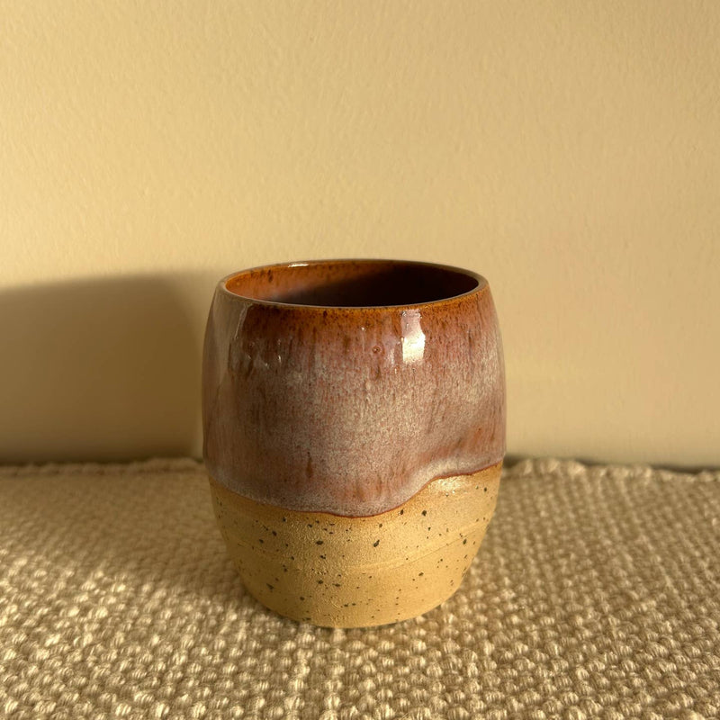 Pink dimple coffee tumbler