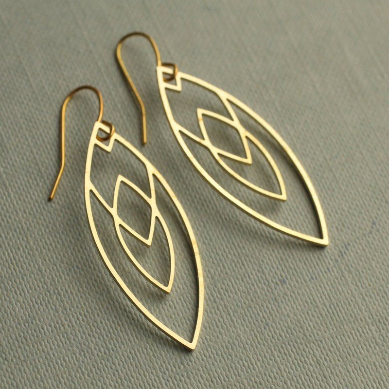 Art Deco Aztec earrings