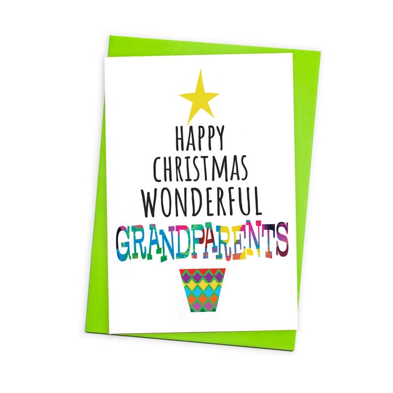 Happy Christmas wonderful grandparents card