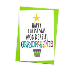 Happy Christmas wonderful grandparents card