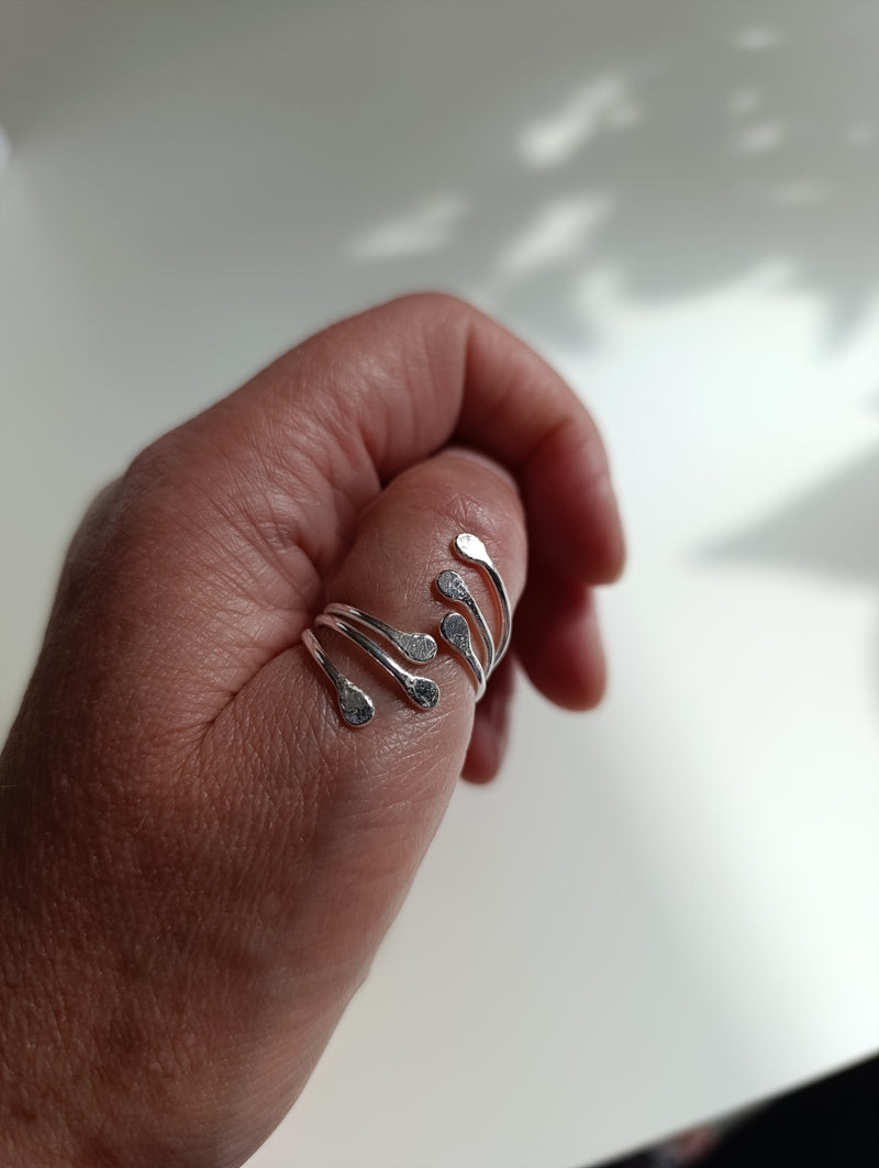 Sterling Silver 'roots' wrap ring