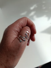 Sterling Silver 'roots' wrap ring
