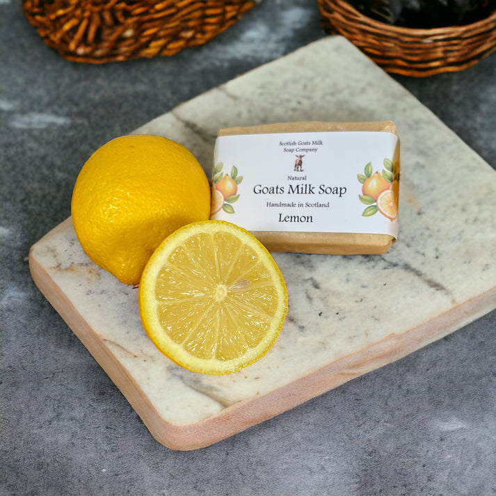 Handmade goats milk soap - lemon
