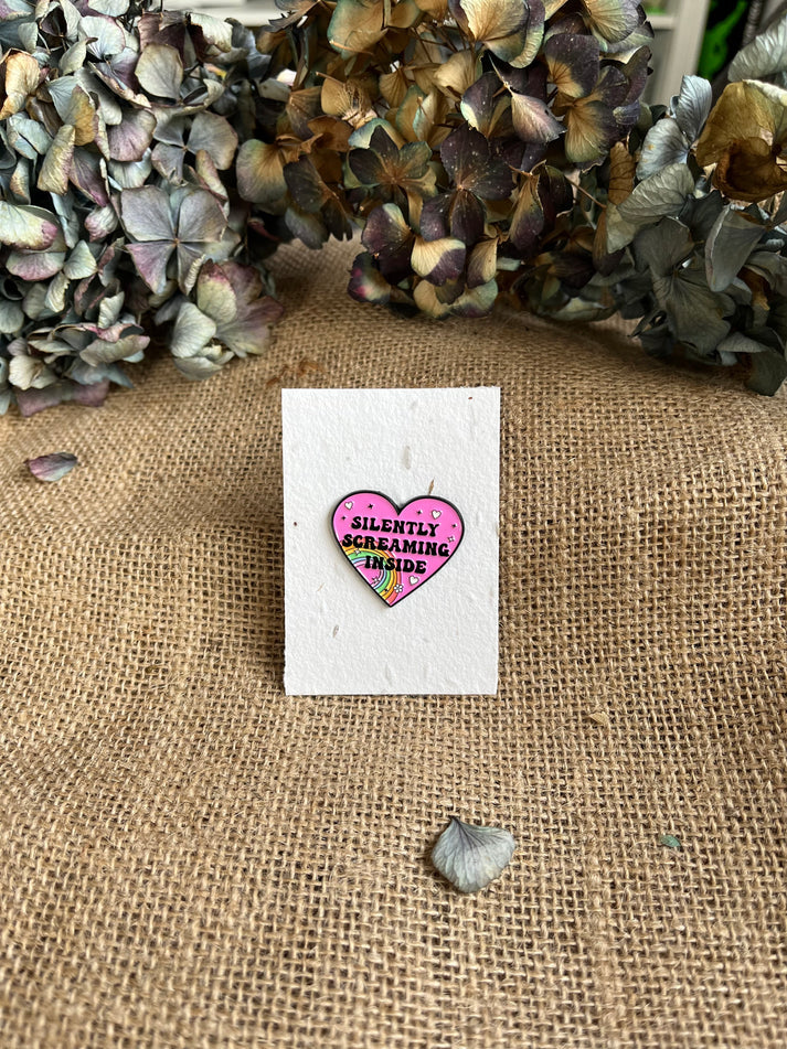 Enamel pin - Silently Screaming Inside