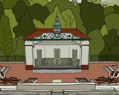 Kelvingrove Bandstand A5 print