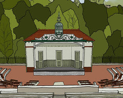 Kelvingrove Bandstand A5 print
