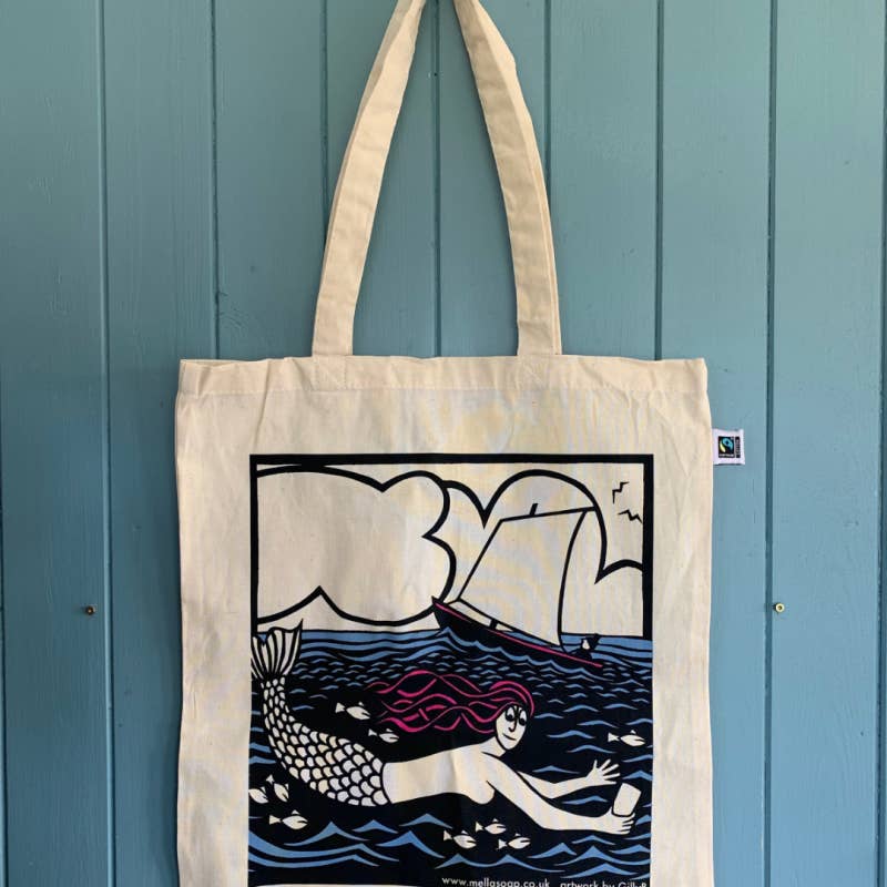 Mella Fairtrade Cotton Tote Bag - Mermaid