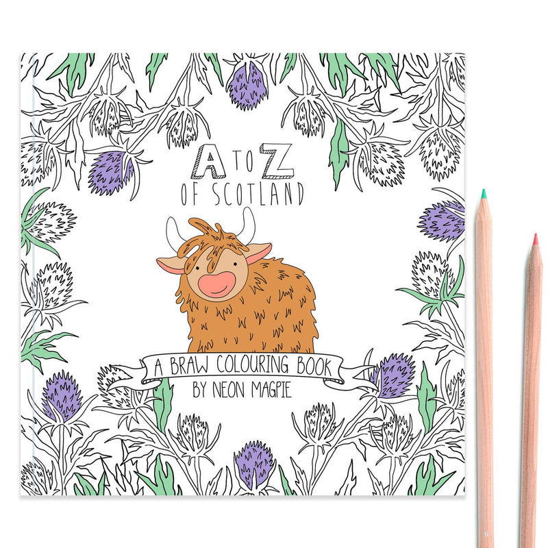 A to Z of Scotland colouring book