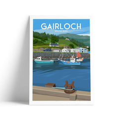 Gairloch A4 travel poster print