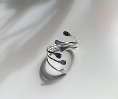Sterling Silver 'roots' wrap ring