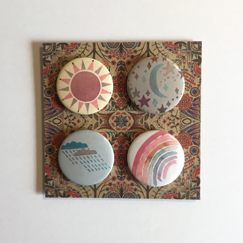 Set of 4 badges - Weather
