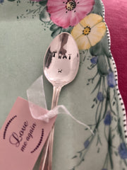 'Tw*t' - hand stamped vintage teaspoon