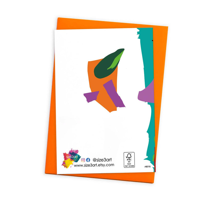 Happy birthday - bright abstract shapes card
