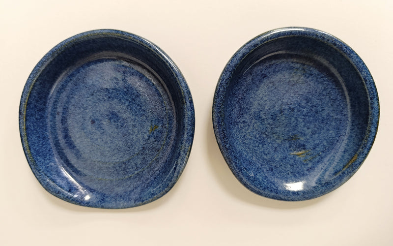 Ceramic spoon rest - dark blue glaze