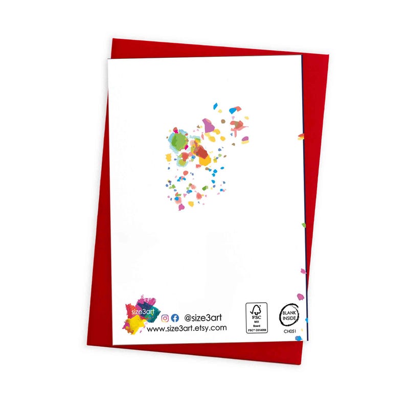 Merry Christmas abstract art card