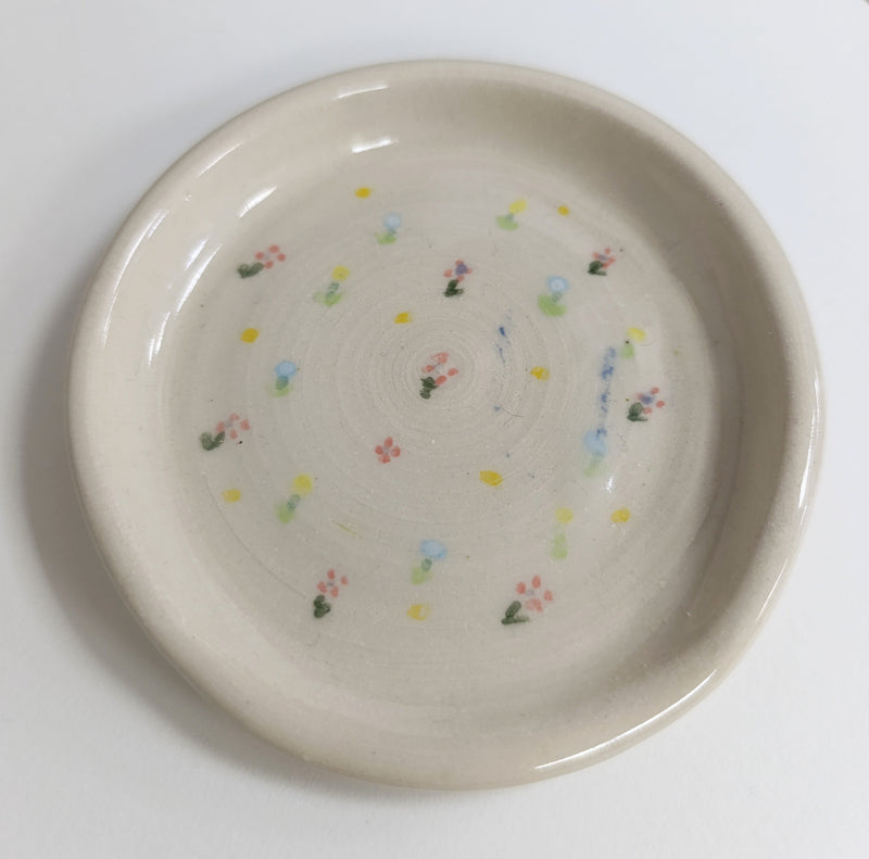 Ceramic spoon rest - hand painted floral