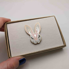 Enamel pin - Fairytale Rabbit (pink)