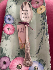 'Home Sweet Home' - hand stamped vintage spoon