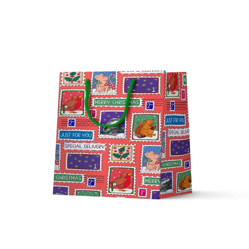 Woodland Stamps Christmas gift bag - 2 sizes available