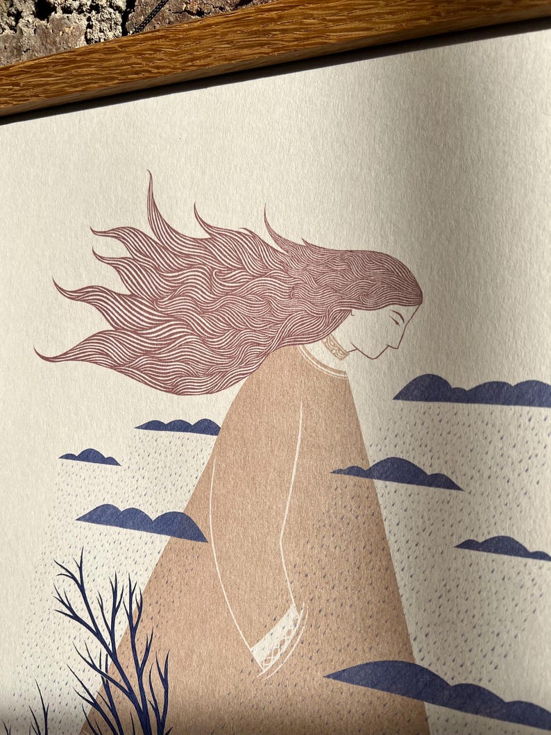 An Gearran Scottish Mountain Goddess A3 Print