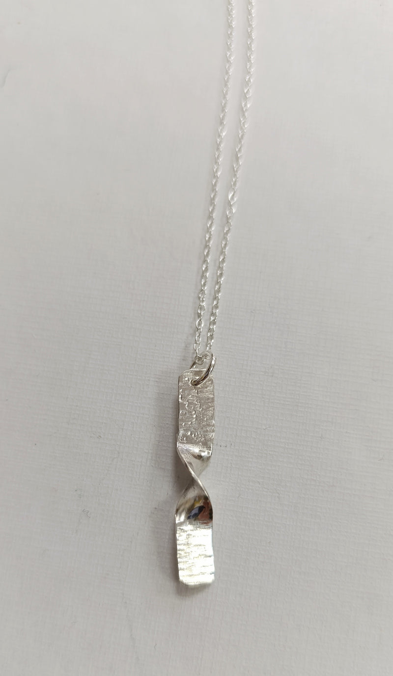 Sterling Silver twist pendant