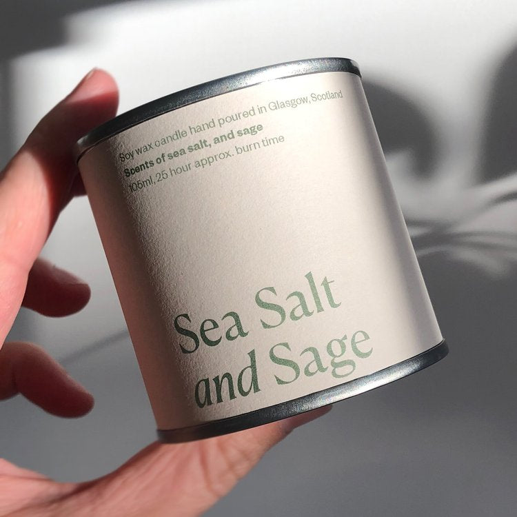 Sea Salt and Sage soy candle
