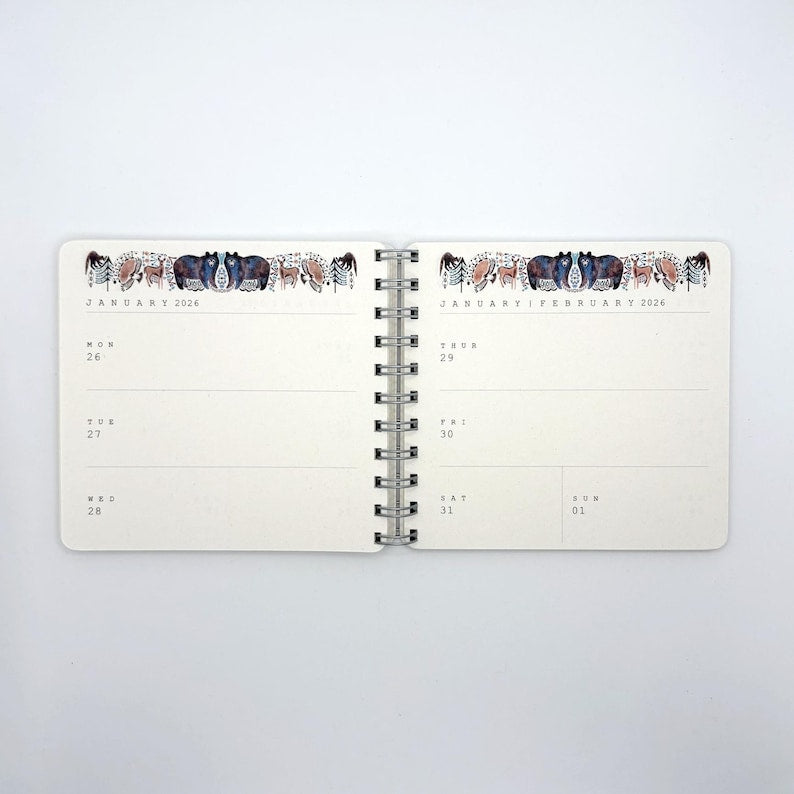 2026 Illustrated Diary - Bears and Forest Creatures