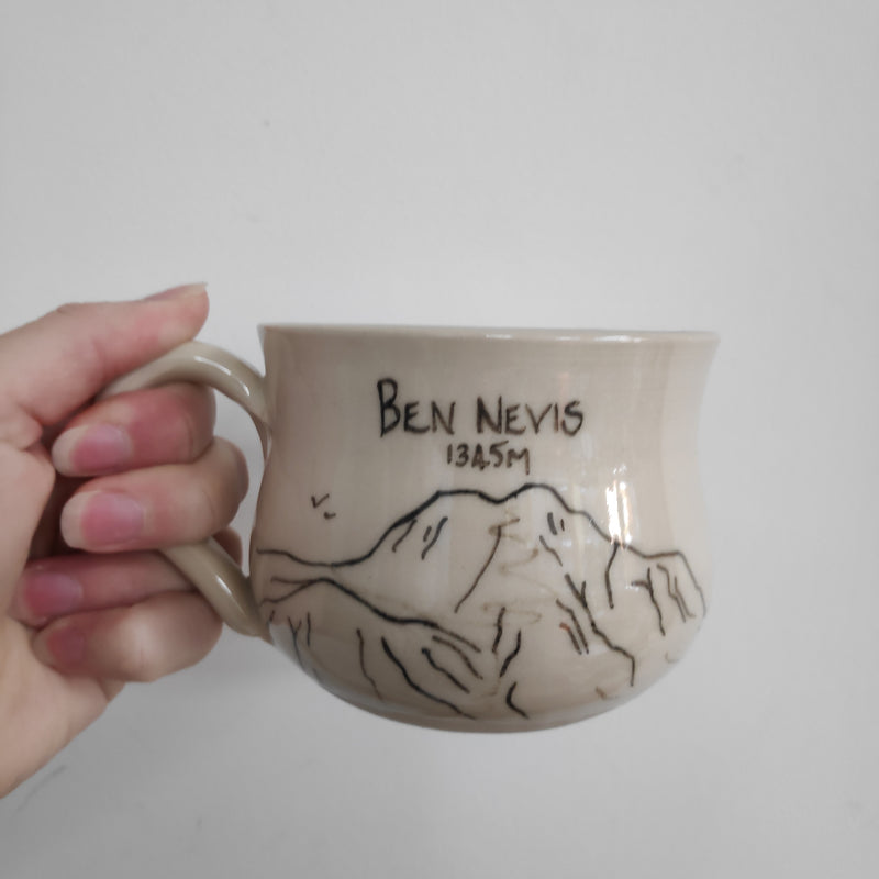 Hand painted mountain mug - Ben Nevis