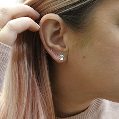 Sterling Silver Luna Pool Studs