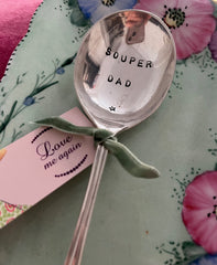 'Souper Dad' - hand stamped vintage soup spoon