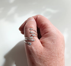 Sterling Silver 'roots' wrap ring