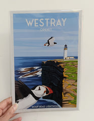 Westray, Orkney travel poster print