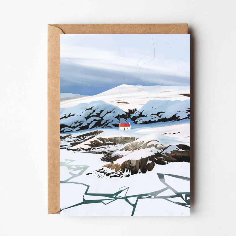 'Winter at Croft Cottage' Loch Shieldaig card