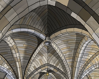 The Cloisters, University of Glasgow A4 print