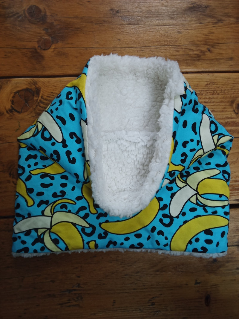 Neck warmer/snood - banana print (adult size)